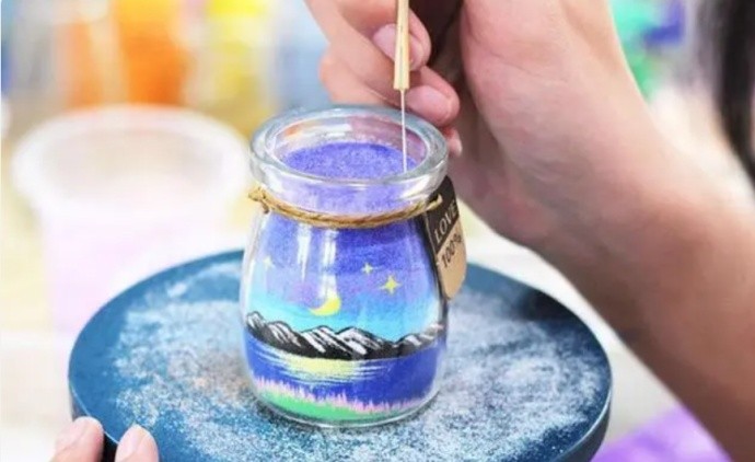 妇女节活动-瓶子里的沙画艺术-创意立体沙画- 三八活动三八妇女节活动女神节活动